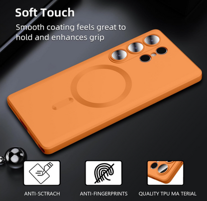 Samsung Galaxy S26 Ultra Hülle - Orange - Matte Silikon MagSafe Backcover