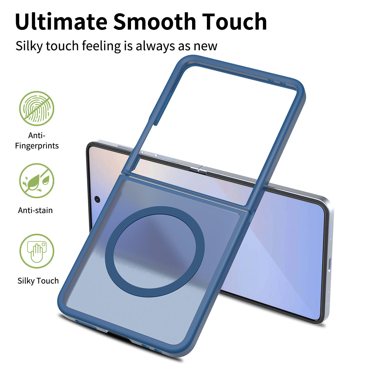 Samsung Galaxy Z Flip8 Case - Dark Blue - Matte Armor MagSafe Back Cover