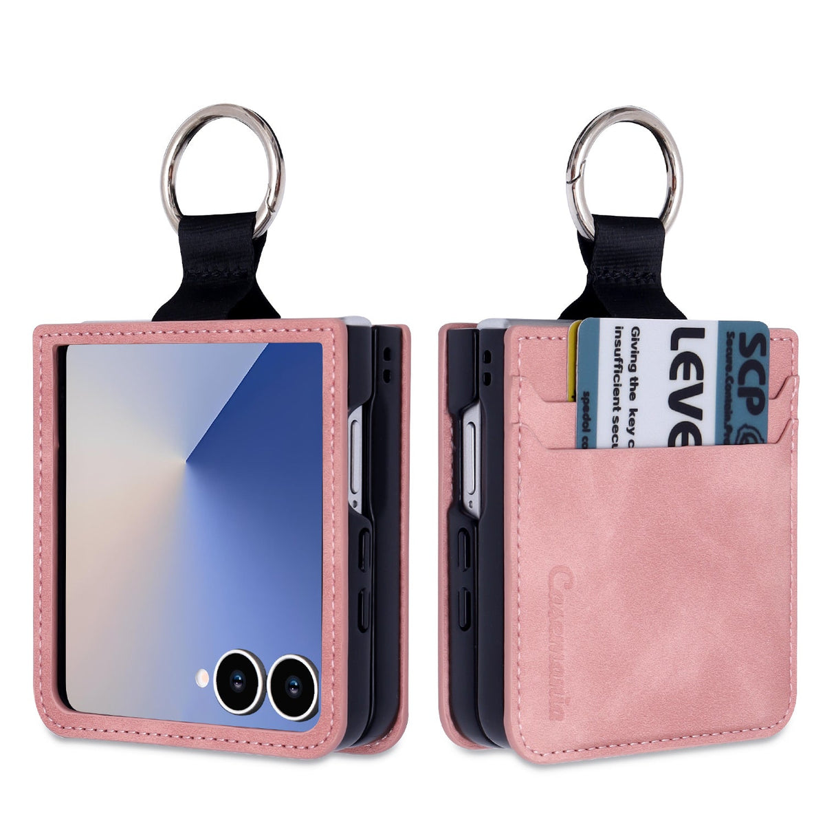 Samsung Galaxy Z Flip 7 Case - Pale Pink - Ring Kickstand Back Cover