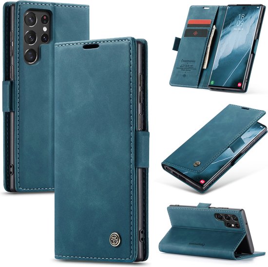 Samsung Galaxy S22 Ultra Hoesje - Emerald Green - Bookcase