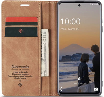 Oppo A17 Hoesje - Sienna Brown - Dunne Bookcase