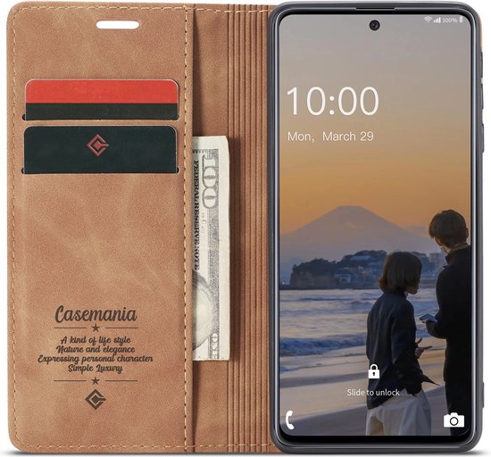 Samsung Galaxy Xcover 6 Pro Hoesje - Sienna Brown - Dunne Bookcase