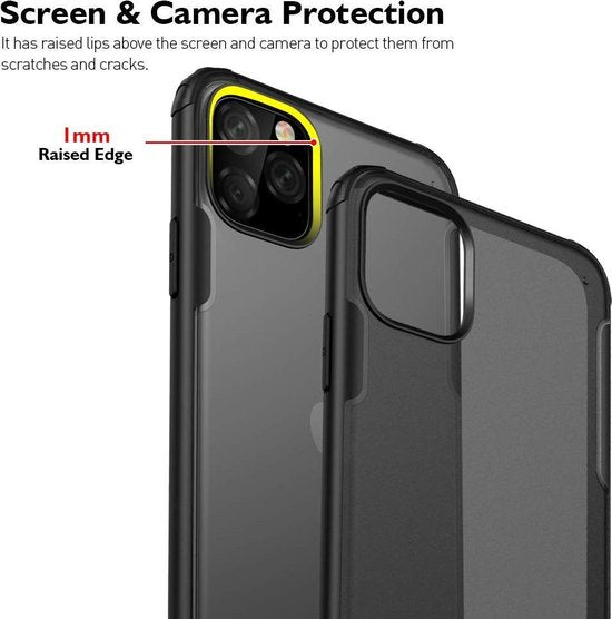 Apple iPhone 11 Pro Max Hoesje - Zwart - Anti-Slip Back Cover