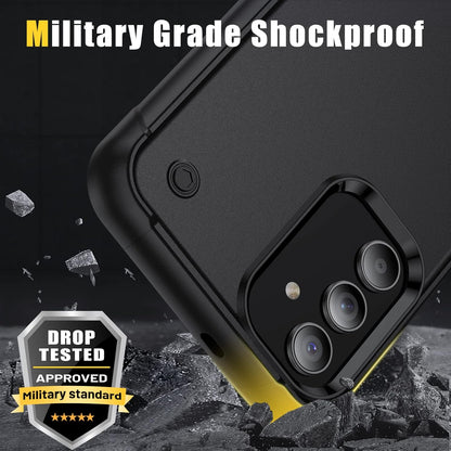 Samsung Galaxy S25 Plus Hoesje - Zwart - Heavy Duty Armor Kickstand Back Cover