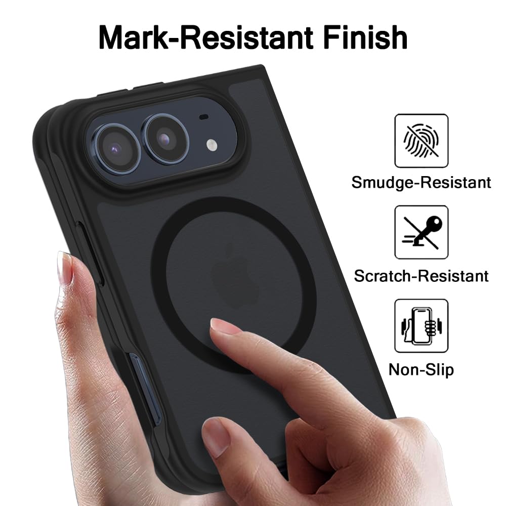 Apple iPhone Duo Hoesje - Zwart - Matte Armor MagSafe Back Cover