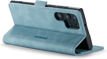 Samsung Galaxy S22 Ultra Hoesje - Aqua Blue - Bookcase