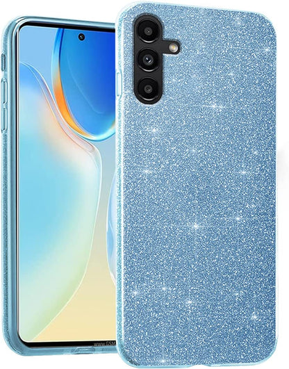 Samsung Galaxy A34 5G Case - Blue - Glitter Back Cover