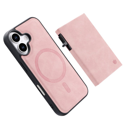 Apple iPhone 17 Hülle - Pale Pink - MagSafe Backcover mit ausziehbarem Kartenfach