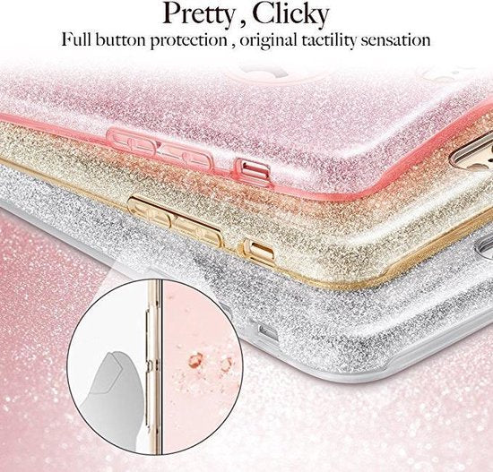 Samsung Galaxy A41 Hoesje - Zwart - Glitter Back Cover
