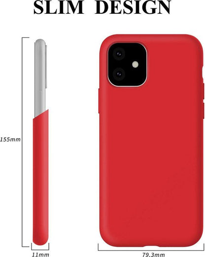 Apple iPhone 11 Hoesje - Rood - Siliconen Back Cover