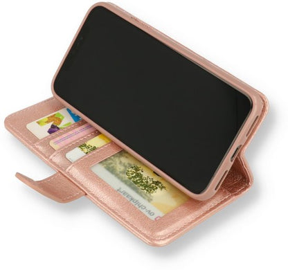 Apple iPhone 11 Pro Max Case - Rose Gold - Glitter Luxury Wallet Case with Zip