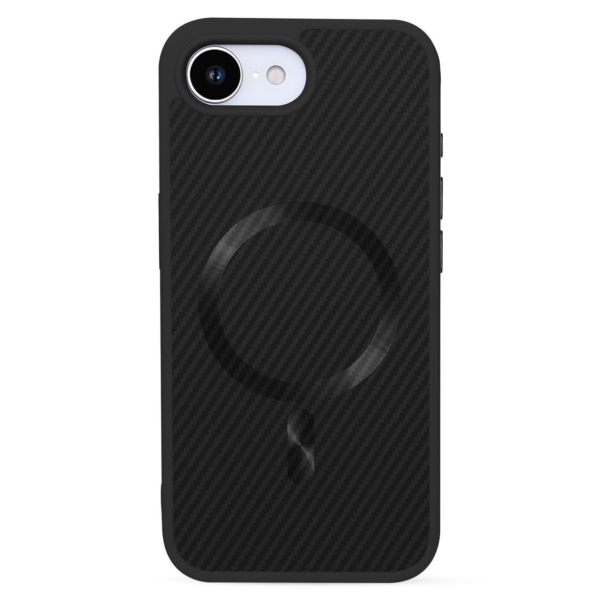 Apple iPhone 16e Hoesje - Zwart - Carbon MagSafe Back Cover
