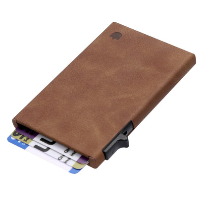 Apple iPhone 17 Hoesje - Sienna Brown - MagSafe Back Cover met Uitschuifbare Pasjeshouder