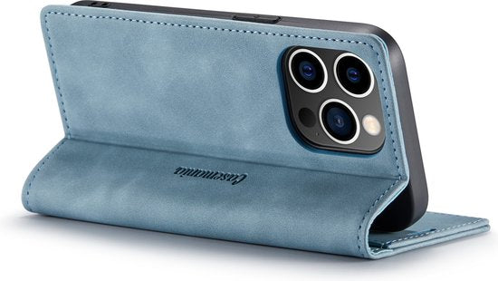 Apple iPhone 14 Pro Hoesje - Aqua Blue - Dunne Bookcase