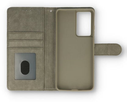 Samsung Galaxy S22 Ultra Hoesje - Grijs - Luxe Bookcase