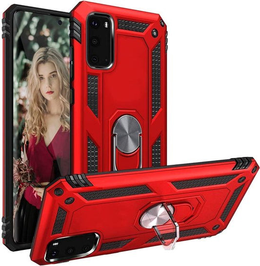 Samsung Galaxy S20 Case - Red - Armor Kickstand Back Cover