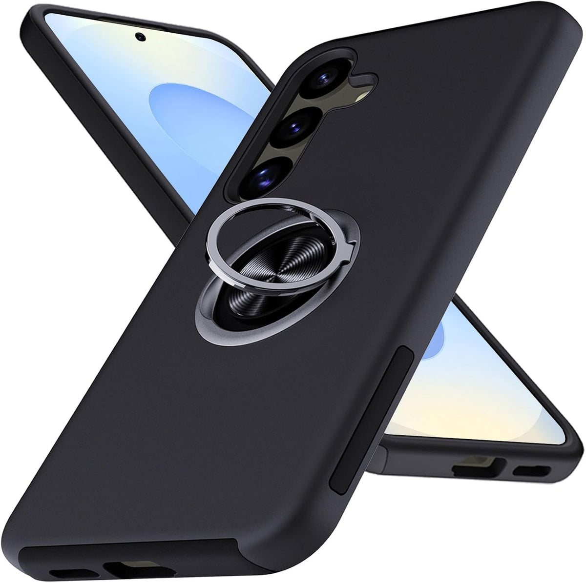Samsung Galaxy S25 Plus Hoesje - Zwart - Armor Kickstand Back Cover