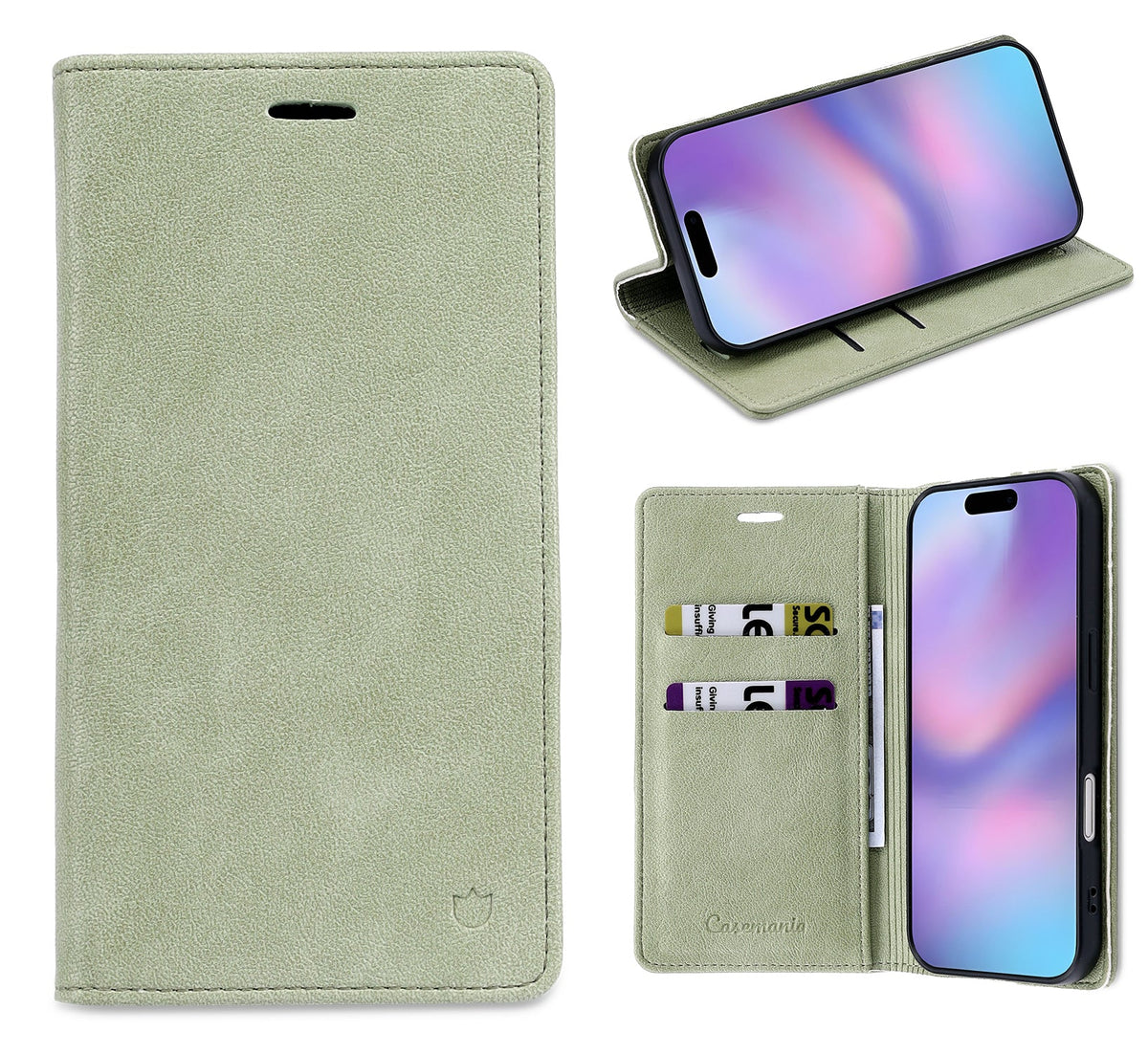 iPhone 17 Air Hülle - Matcha Green - Dünnes Backcover in Lederoptik
