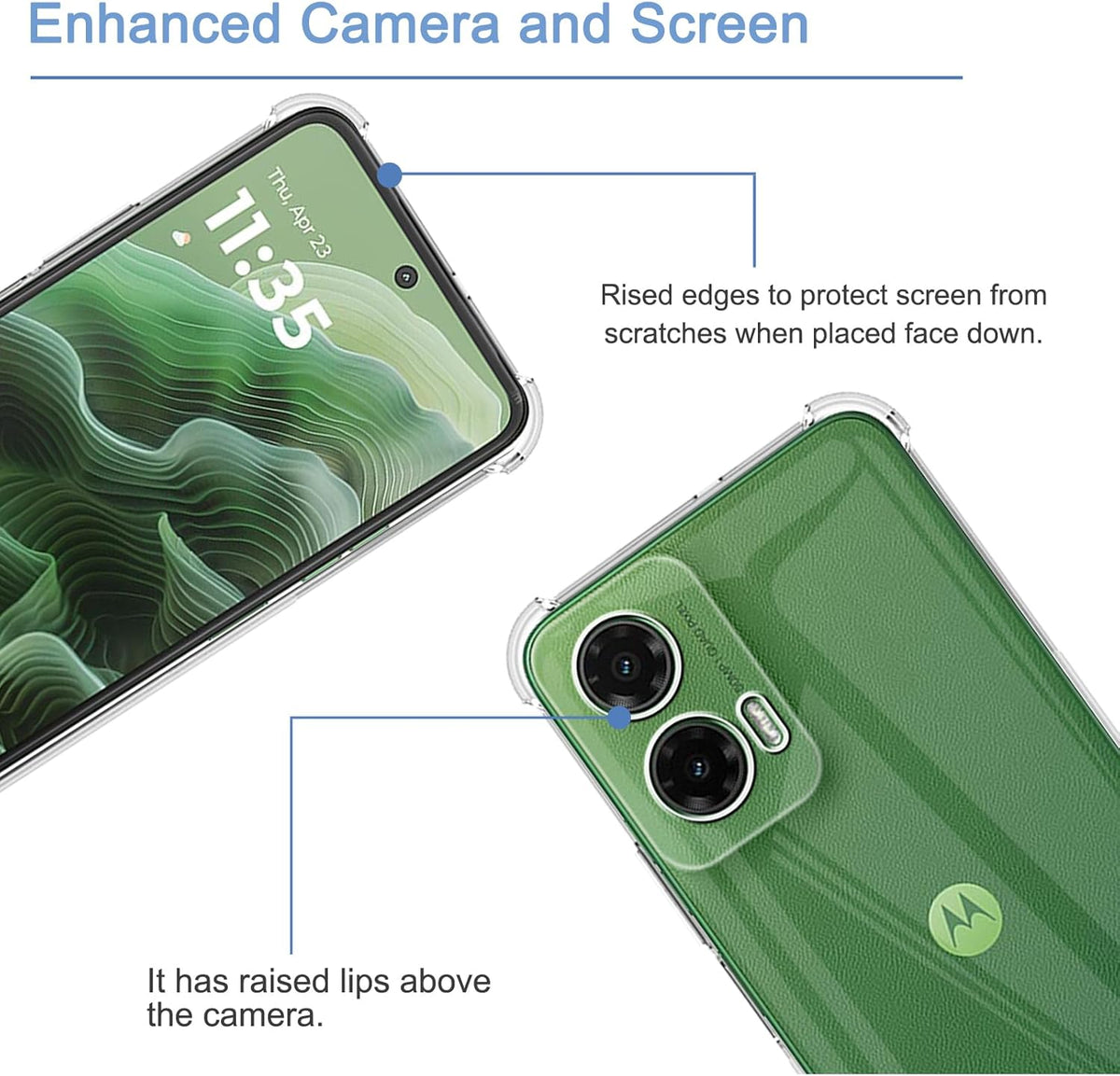 Motorola Moto G35 Case - Clear - Shockproof Back Cover