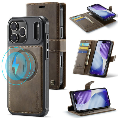 Apple iPhone 17 Pro Case - Mahogany Brown - Luxury 2-in-1 MagSafe Wallet Case