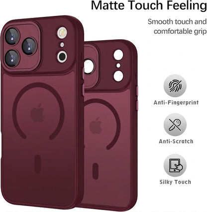Apple iPhone 18 Pro Max Hoesje - Bordeaux - Matte Armor MagSafe Back Cover