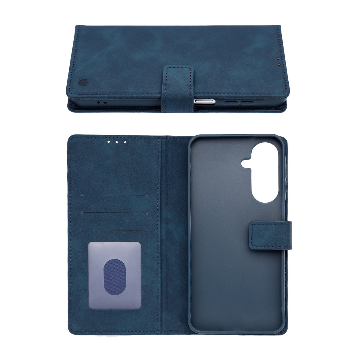 Samsung Galaxy A57 Hoesje - Navy Blue - Portemonnee Bookcase