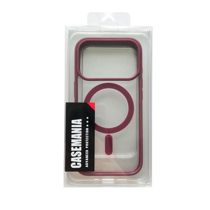 Apple iPhone 18 Pro Hoesje - Burgundy - Bumper MagSafe Back Cover