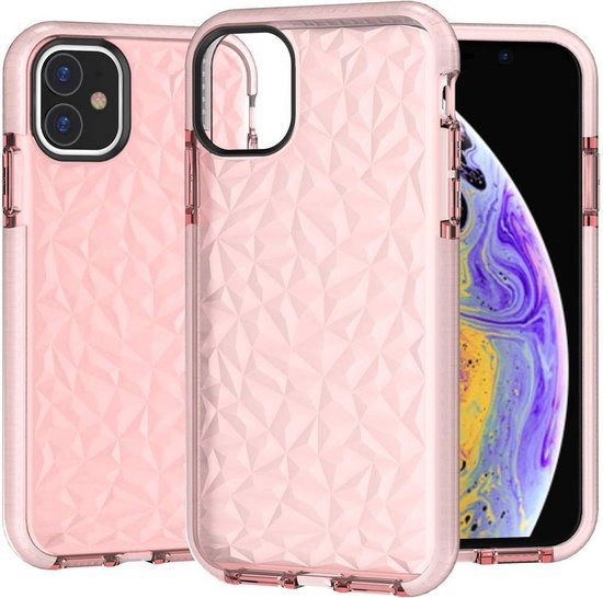Coque iPhone 11 - Étui arrière transparent - Coque arrière rose