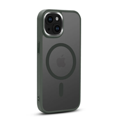 iPhone 15 Plus Hoesje - Grijze - Color Frame MagSafe Back Cover