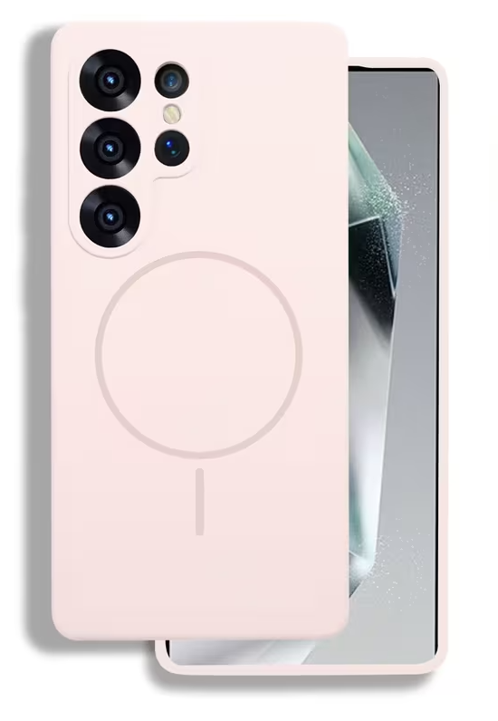 Coque Samsung Galaxy S26 Ultra - Rose - Étui arrière souple en silicone liquide MagSafe