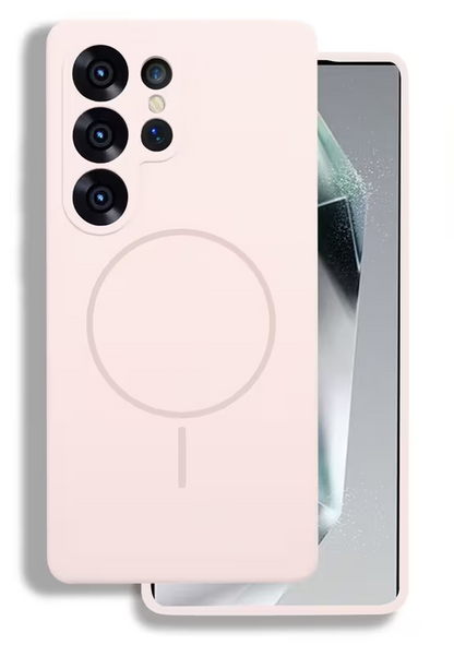 Coque Samsung Galaxy S26 Ultra - Rose - Étui arrière souple en silicone liquide MagSafe