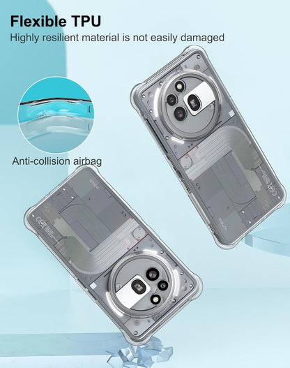 Nothing Phone 3a Pro Hoesje - Transparant - Anti-Shock Back Cover