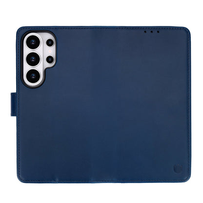 Samsung Galaxy S26 Ultra Hoesje - Navy Blue - Echt Leren 2 in 1 MagSafe Bookcase