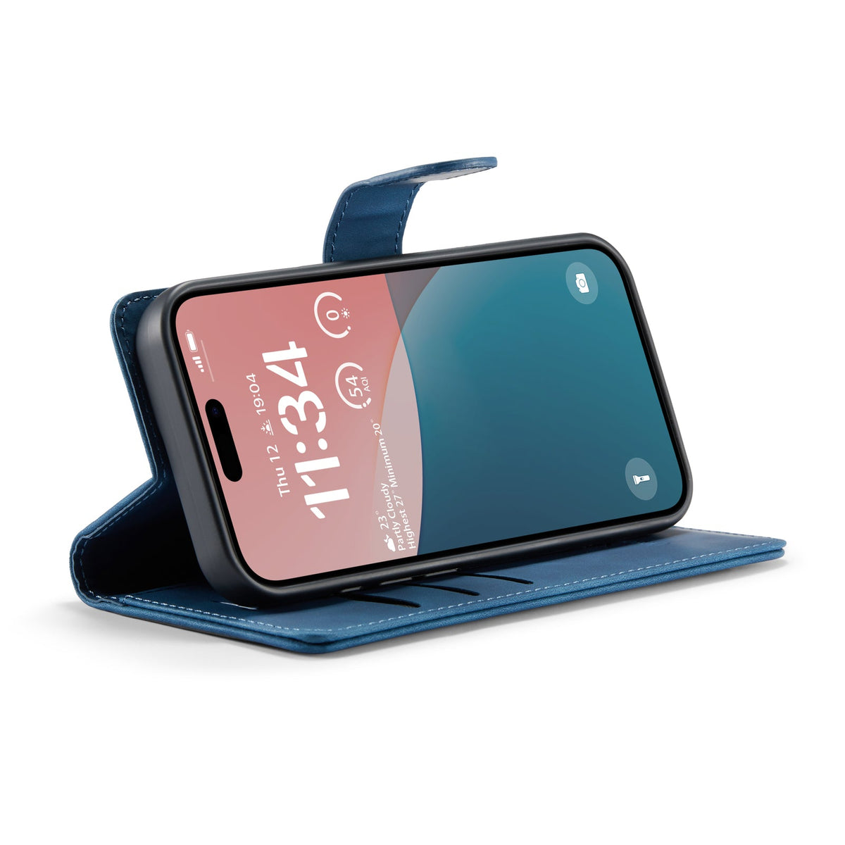 Apple iPhone 16 Case - Navy Blue - 2-in-1 Wallet Case
