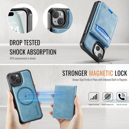 Apple iPhone 13 Case - Aqua Blue - MagSafe Back Cover with Card Holder