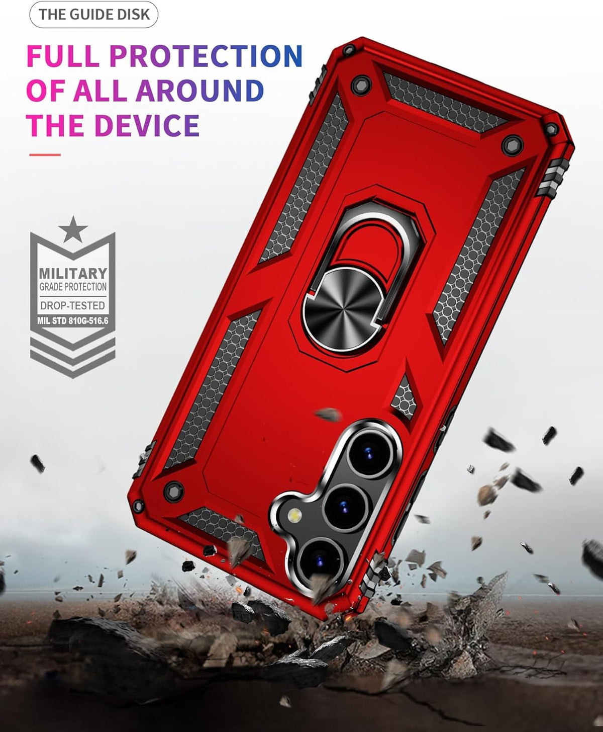 Samsung Galaxy S24 FE Hülle - Rot - Armor Kickstand Backcover