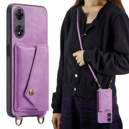 Oppo Reno 8T 4G Hoesje - Bright Lila - Luxe Back Cover met Telefoonkoord