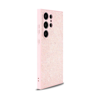 Samsung Galaxy S23 Ultra Hoesje - Roze - Diamant Glitter Back Cover