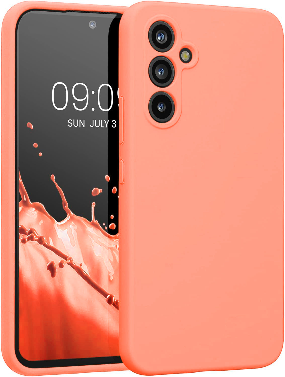 Samsung Galaxy A55 Hoesje - Licht Roze - Liquid Siliconen Back Cover