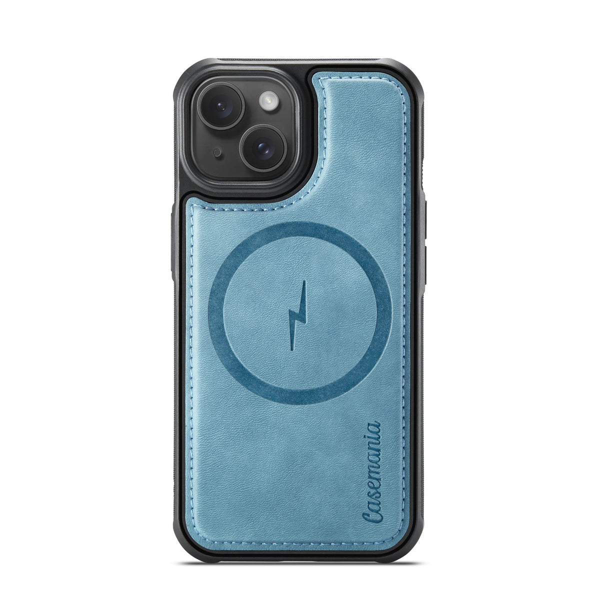 Apple iPhone 13 Hoesje - Aqua Blue - Kunstleer MagSafe Back Cover