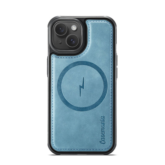 Apple iPhone 13 Hoesje - Aqua Blue - Kunstleer MagSafe Back Cover