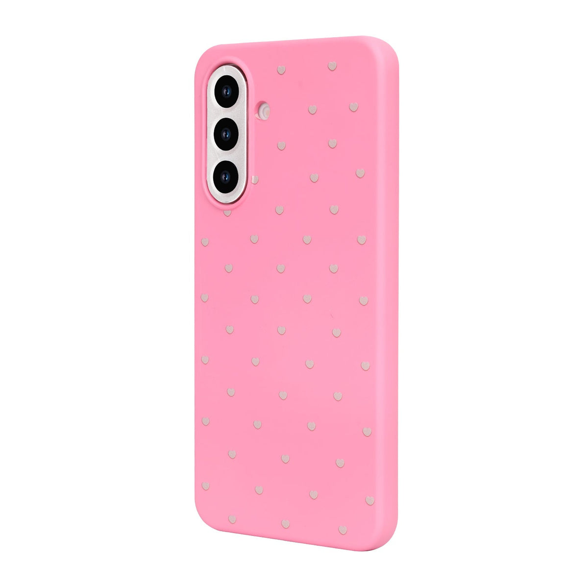 Samsung Galaxy A55 Hoesje - Neon Roze - Hartjes Back Cover