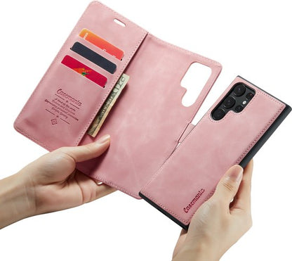 Étui Samsung Galaxy S23 Ultra - Rose pâle - Étui portefeuille 2 en 1