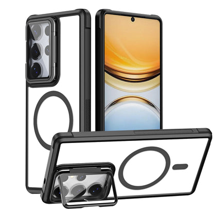 Samsung Galaxy S26 Ultra Hoesje - Zwart - MagSafe Back Cover met Camera Frame Kickstand