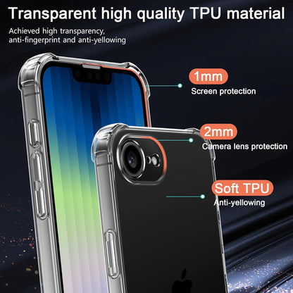 iPhone 16e Hoesje - Transparant - Anti-Shock Back Cover