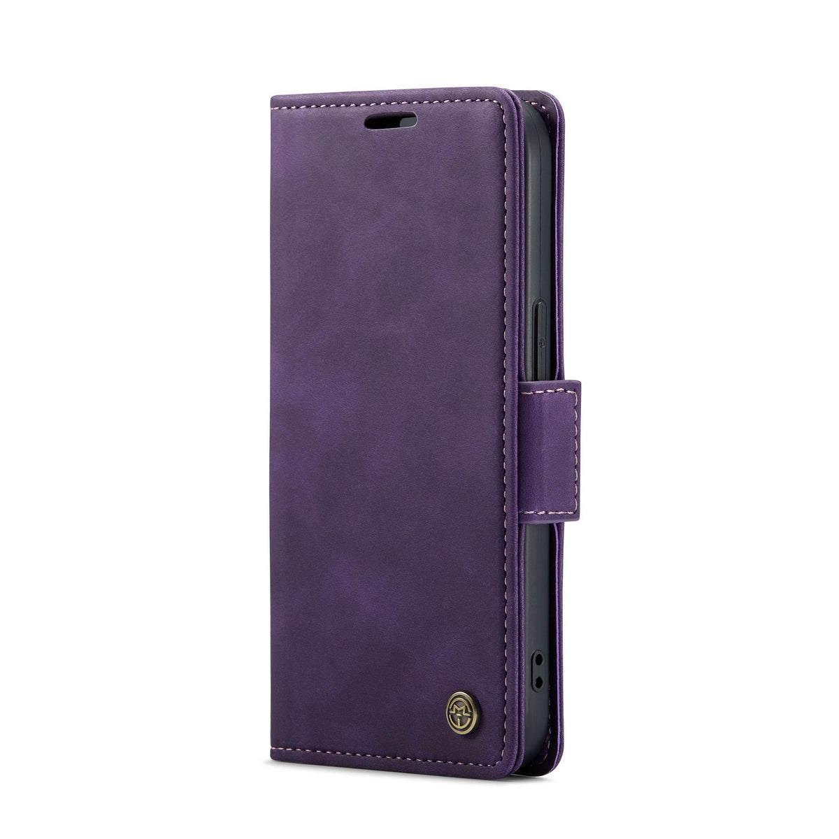 Apple iPhone 15 Hülle - Dark Purple - Portemonnaie-MagSafe-Klapphülle mit Kartenfach