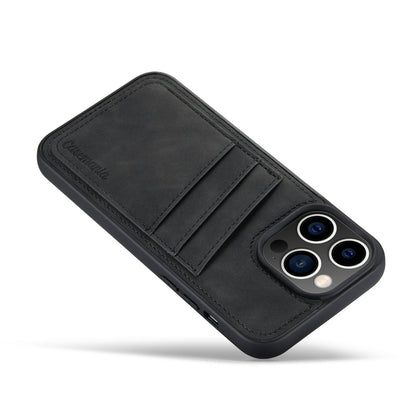 Apple iPhone 15 Pro Hoesje - Charcoal Gray - Back Cover met Pasjeshouder