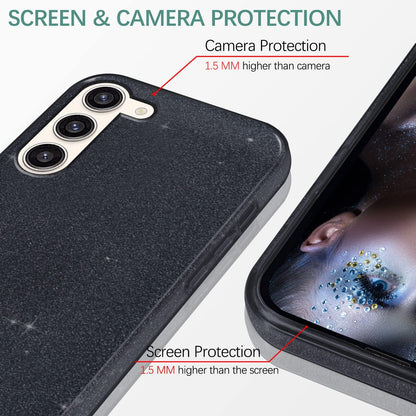 Samsung Galaxy S24 Hoesje - Zwart - Glitter Back Cover