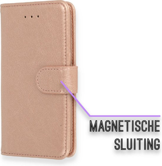 Apple iPhone SE (2020) Hoesje - Roségoud - Luxe Bookcase