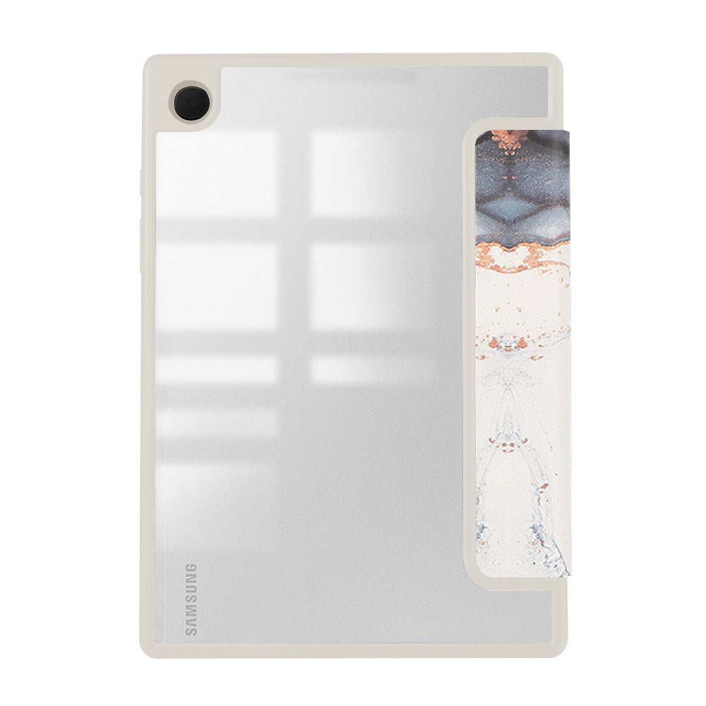 Samsung Galaxy Tab A9 Plus Tablet-Hülle Smart Cover - , Marmor Weiß